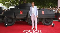 Ryan Gosling dalam premier The Gray Man di London, Selasa (19/7/2022).  (Foto: Vianney Le Caer/Invision/AP)