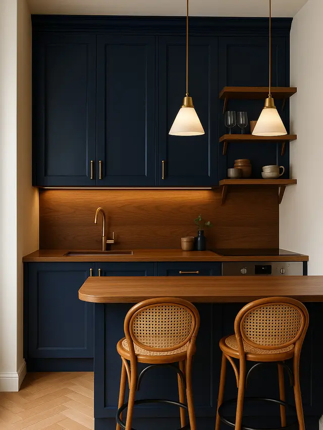 Inspirasi Dapur Kecil dengan Mini Bar (Image by ChatGPT)