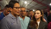Istri Ifan Seventeen, Dylan Sahara sempat berkeliling bersama calon wakil presiden RI Sandiaga Uno. (Twitter @sandiuno)