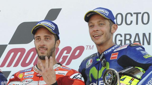 Andrea Dovizioso dan Valentino Rossi