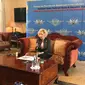 Duta Besar Russia di Indonesia Lyudmila Vorobieva, mengadakan konferensi pers secara teratur di Kedutaan Russia (Liputan6.com/Windy Febriana)