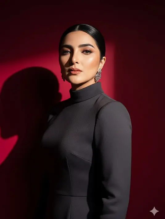 Di balik deretan gaya hijabnya, Ashanty menata rambutnya dengan sleek updo yang rapi. Wajahnya dirias dengan gaya glamor bernuansa latte makeup look [@ashanty_ash]