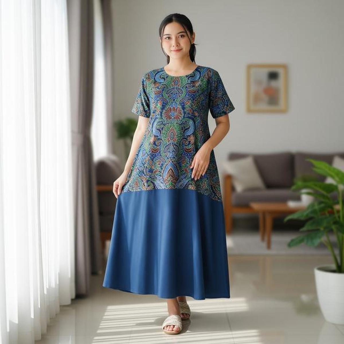7 Model Daster Batik Kombinasi Polos, Pilihan Tepat untuk Santai di Rumah