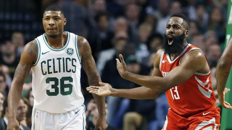 James Harden Kesal dengan Penjagaan Marcus Smart