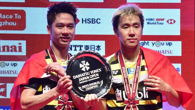 FOTO: Kevin Sanjaya / Marcus Gideon Juara Jepang Terbuka 2018