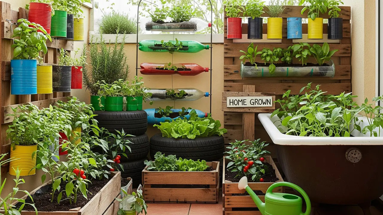 Kebun Sayur di Rumah dengan Barang Bekas