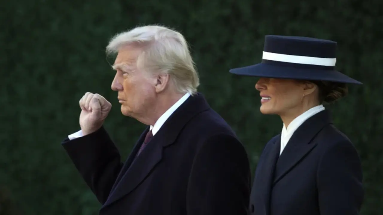 Donald Trump dan Melania di pelantikan presiden ke-47 AS. (AP)