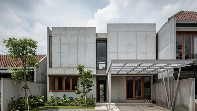 Kanopi Baja Ringan untuk Rumah Unfinished