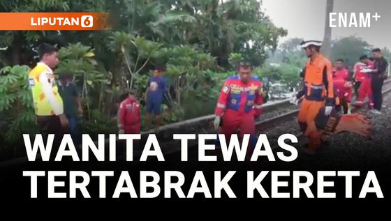 VIDEO: Wanita Tanpa Identitas Tewas Tertabrak Kereta Api