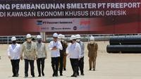 Presiden Joko Widodo menghadiri peletakan batu pertama (groundbreaking) pembangunan Smelter PT Freeport Indonesia (PTFI) di Gresik (dok: PTFI)