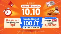 Jangan Lewatkan Promo 10.10, Makan KFC Cuma Rp10 Ribu via Aplikasi ShopeePay