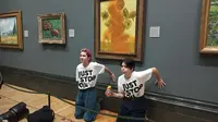 Protes Nyeleneh Lempar Sup Tomat ke Lukisan Van Gogh di Inggris