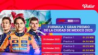 Siaran Langsung  F1 GP Mexico 2025: Tayang Eksklusif di Vidio