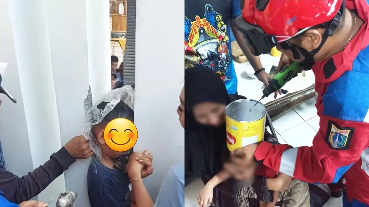 Kepala Bocah Tersangkut