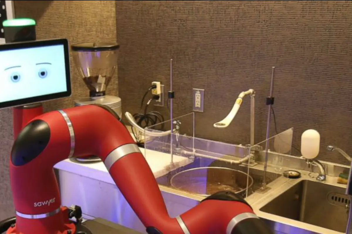 Sawyer si robot barista. (The Associated Press)