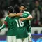 Selebrasi Raul Jimenez dalam laga Meksiko vs Serbia, Jumat (5/6/2026). (AP Photo/Moises Castillo)