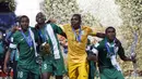Dalam penyelenggaran 5 edisi terakhir Piala Dunia U-17, tercatat gelar juara diraih oleh 4 negara. Nigeria tercatat dua kali menjadi yang terbaik pada rentang 2011 hingga 2019. Berikut ini daftar lengkap 5 juara Piala Dunia U-17 dalam 5 edisi terakhir. (AFP/Photosport/Andres Pina)