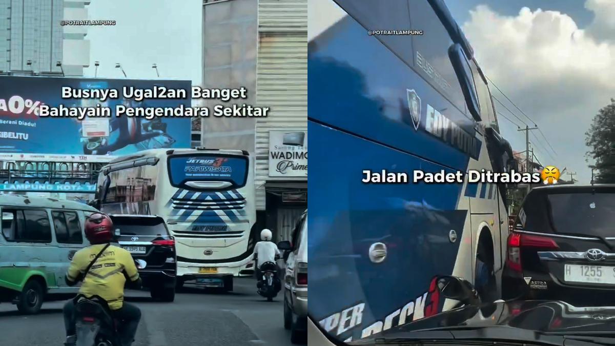 Viral Bus Zig-zag di Bandar Lampung Bikin Warga Takut