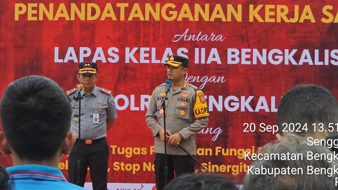 Polres Bengkalis dan Lapas Pekanbaru Kolaborasi Terkait Pilkada Serentak