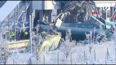 Sebuah kereta berkecepatan tinggi bertabrakan dengan lokomotif lain di Ankara, Turki.