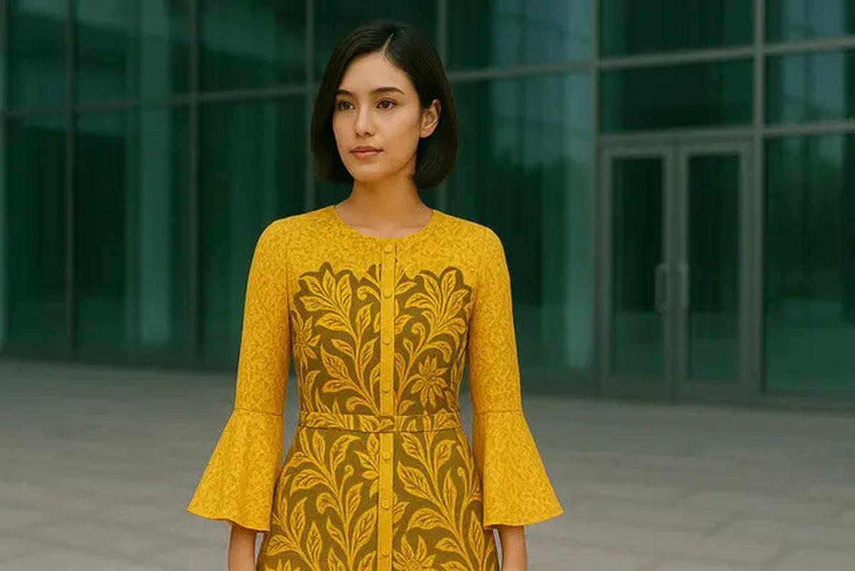 20 Model Dress Batik Kombinasi Brokat Lengan Panjang, Anggun untuk Acara Resmi dan Kondangan