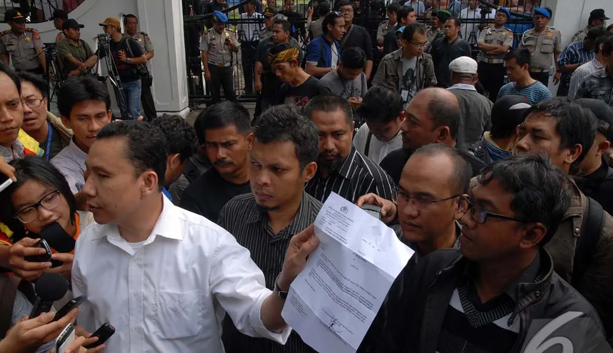 Menurut panitia, mereka telah memperoleh izin tetapi dengan tiba-tiba Menpora dan polisi melarang mereka, Selasa (24/06/2014) (Liputan6.com/Faisal R Syam)
