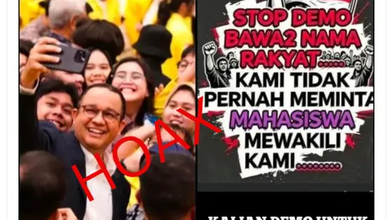 Cek Fakta: Hoaks Anies Baswedan Ikut Demo Bareng Mahasiswa UI