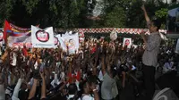 Calon presiden no urut 2 Joko Widodo melakukan kampanye di Taman Balaikambang, Surakarta, Jawa Tengah (20/6/14) (Liputan6.com/Herman Zakharia)