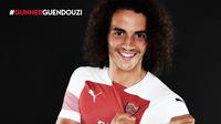 Gelandang Lorient, Matteo Guendouzi, resmi menjadi pemain Arsenal. (Bola.com/Twitter Arsenal)