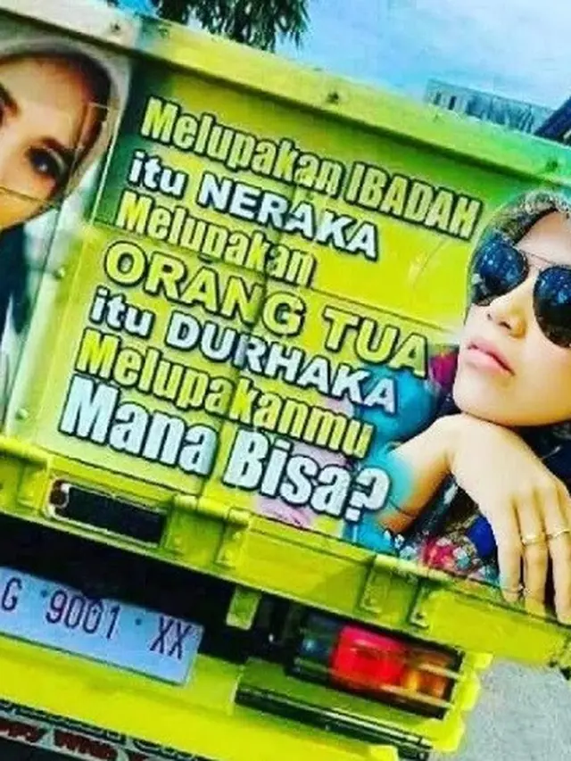 tulisan absurd di truk
