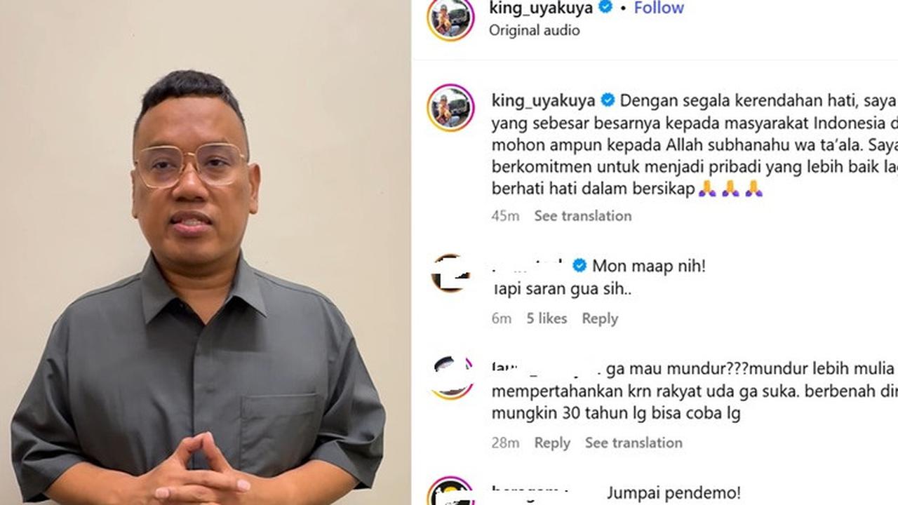 Uya Kuya Mohon Maaf dan Minta Diberi Kesempatan jadi Anggota DPR Lagi