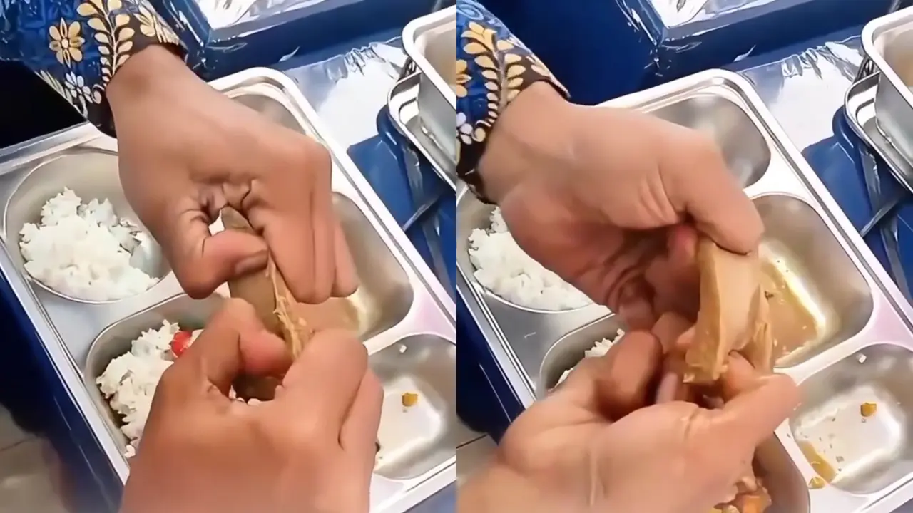 Video viral MBG di Lampung Barat dikeluhkan, menu daging sapi alot seperti karet
