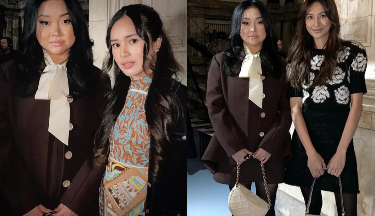 Seperti potret ini, Mikha Tambayong dan Beby Tsabina berfoto bersama Lana Condor. [@miktambayong/@bebytsabina].