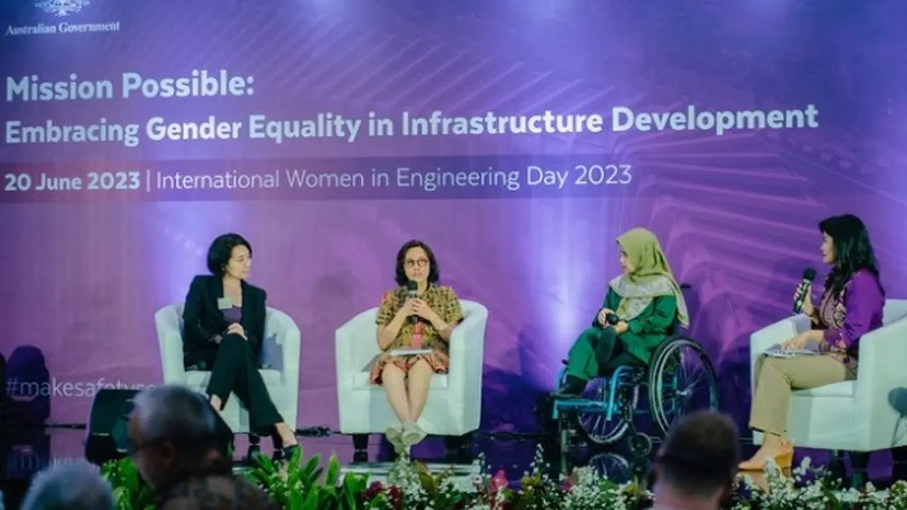 Acara Hari Perempuan Internasional di Bidang Teknik (INWED) 2023 yang diselenggarakan oleh Kemitraan Indonesia-Australia untuk Infrastruktur (KIAT) (Istimewa)