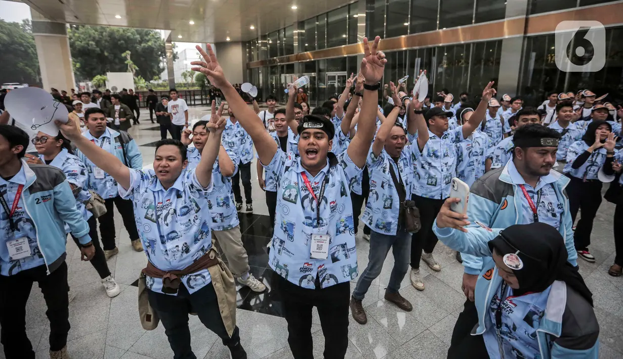 Mereka datang untuk memberikan dukungan secara langsung kepada Prabowo-Gibran. (Liputan6.com/Angga Yuniar)