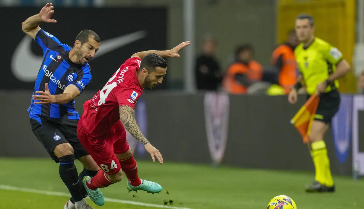 Sebelum ini, Inter tanpa kemenangan dalam empat laga Serie A. (AP Photo/Antonio Calanni)