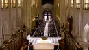 Kegiatan ini sekaligus menjadi simbol kebangkitan katedral Notre-Dame dan pengingat atas semangat bangsa Prancis. (Ludovic MARIN/POOL/AFP)