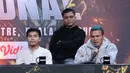 Petarung Indonesia, Haris Sofyan, memberikan keterangan saat jumpa pers Byon Combat Showbiz Vol.7 di SCTV Tower, Jakarta, Kamis (12/3/2026). (Bola.com/M Iqbal Ichsan)