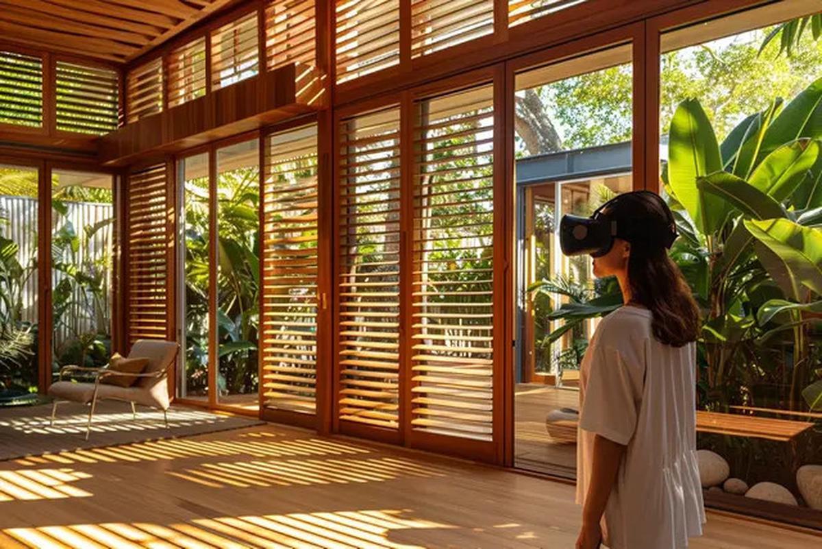 Model Rumah Modern Tropis dengan Taman di Tengah, Bikin Suasana Tenang dan Asri