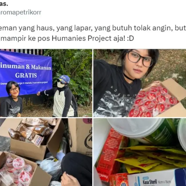 Viral Wanita dan Temannya Sediakan Nasi Padang dan Obat Gratis untuk Pendemo yang Menolak Revisi UU Pilkada.