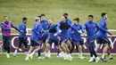 Timnas Inggris akan berhadapan dengan Ukraina pada babak perempat final Piala Eropa 2020 di Stadion Olimpico, Roma, Italia. (AP Photo/Rui Vieira)