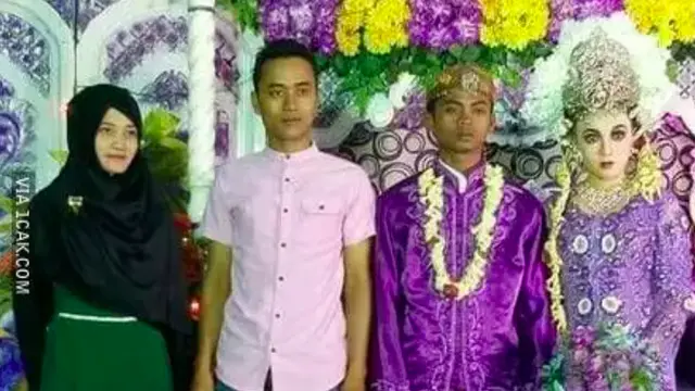 7 Potret Pengantin dengan Riasan Unik