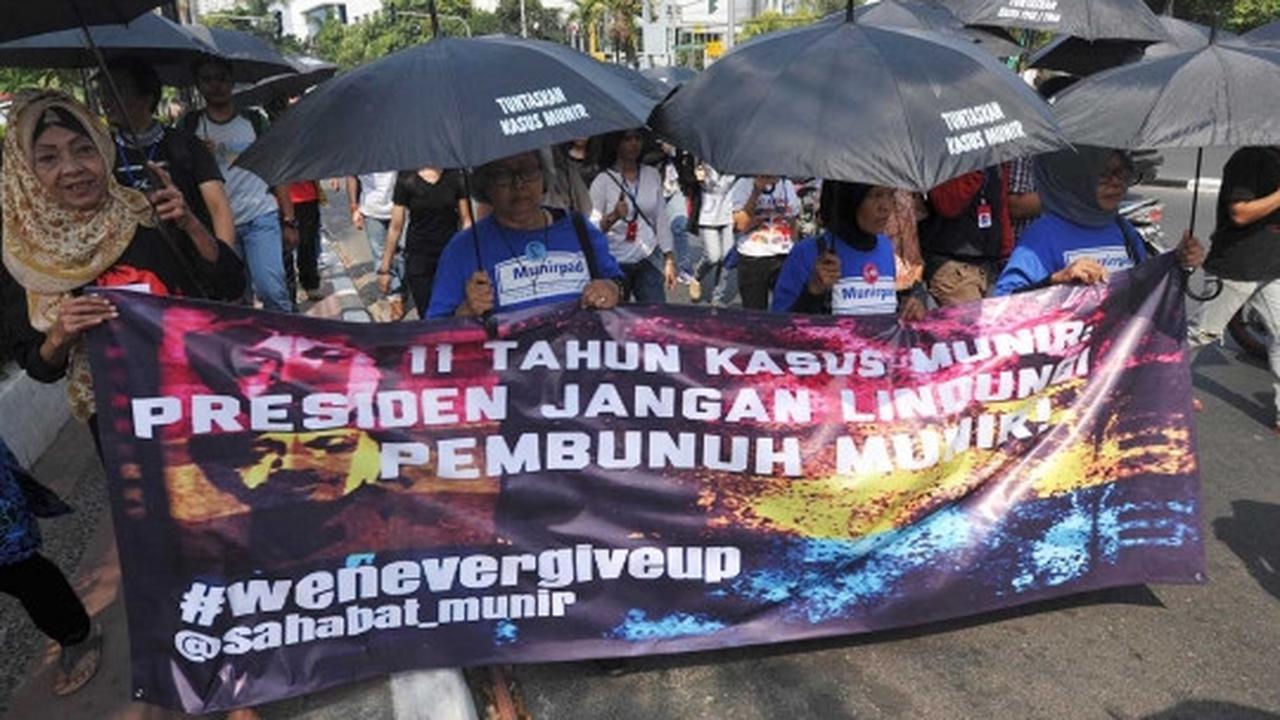Massa KASUM gelar aksi solidaritas 11 tahun terbunuhnya Munir