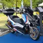 Yamaha Xmax yang telah dimodifikasi diacara CustoMaxi Yamaha 2018. (Herdi Muhardi)