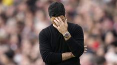 Arsenal kembali tersandung dalam persaingan menuju tangga juara Liga Inggris 2022/2023. Pasalnya hari Minggu (14/05/2023), The Gunners dikalahkan Brighton dengan skor 0-3 di Emirates Stadium. (AP Photo/Kirsty Wigglesworth)