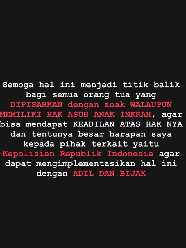 Unggahan Tsania Marwa. (Foto: Dok. Instagram @tsaniamarwa54)