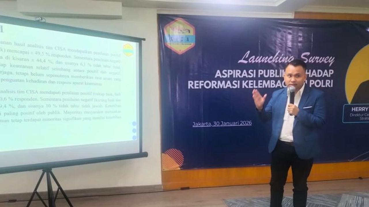 Survei CISA Ungkap Mayoritas Publik Tolak Penempatan Polri di Bawah Kementerian