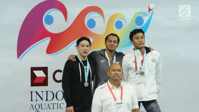 Siman Kuasai 100 meter Gaya Punggung Putra Kejuaraan Akuatik Indonesia Open 2017