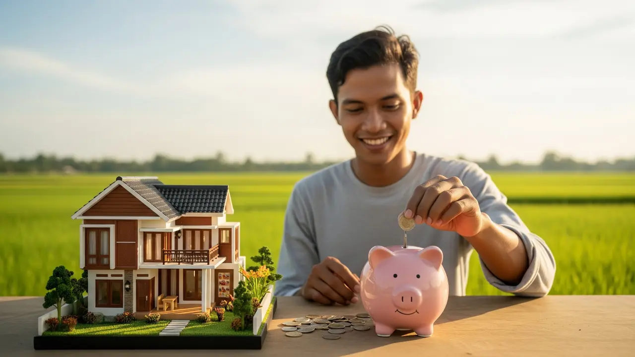 Menabung untuk Beli Rumah (AI Generated)