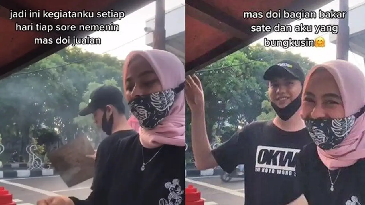 Kisah Perempuan Temani Kekasih dari Nol dengan Jualan Sate Ini Viral